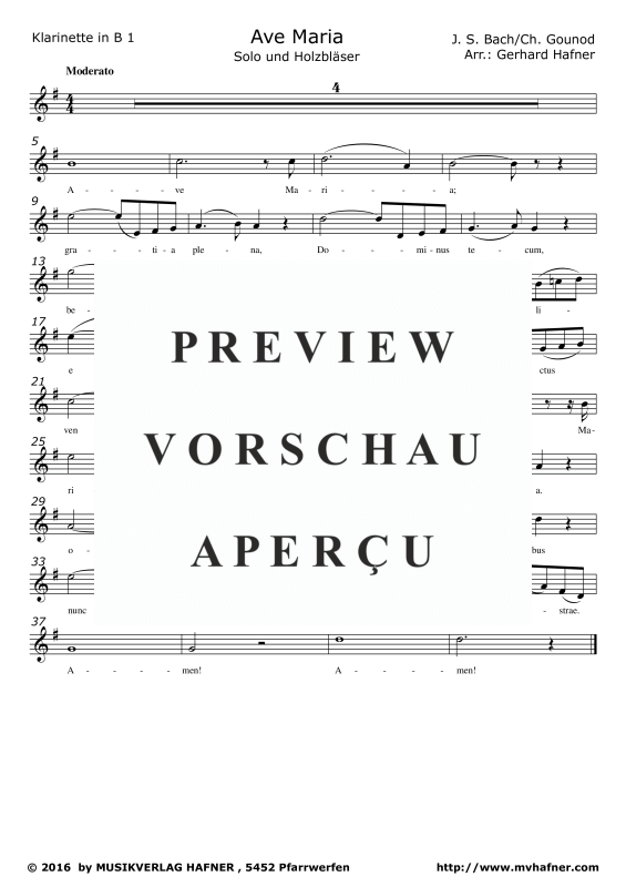Product gallery: Page 7 of 11 Ave Maria, , (Clarinet Quintet)