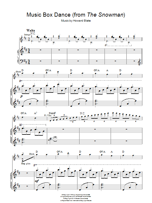 Produktbild zu: Music Box Dance (from The Snowman)