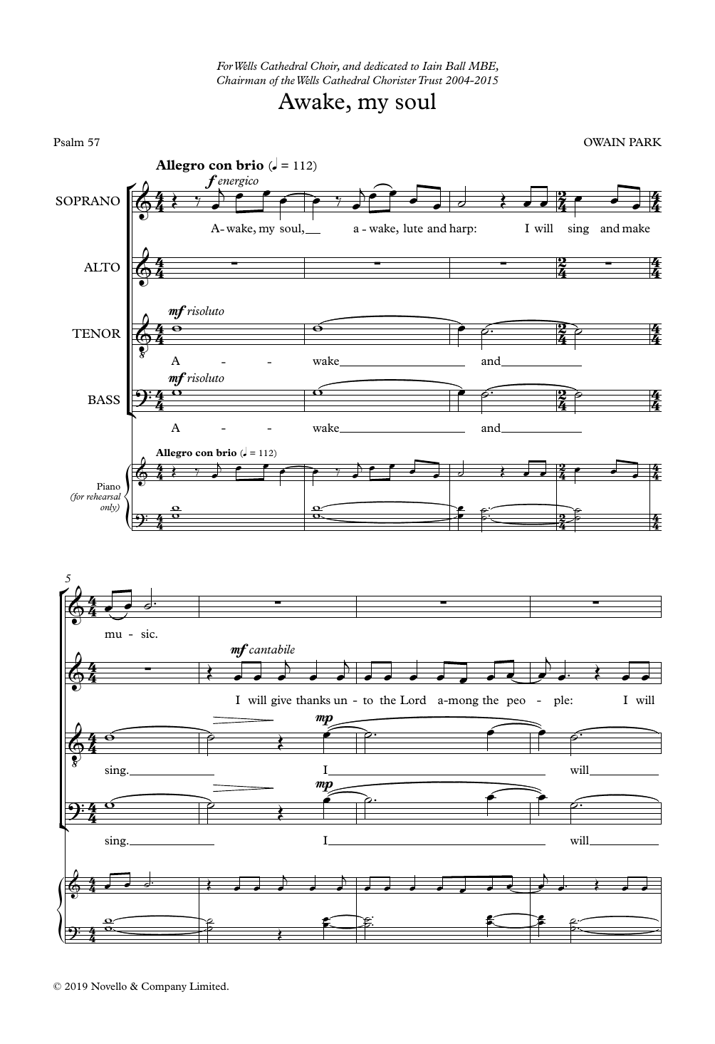 Produktbild zu:  Awake, my soul - Owain Park