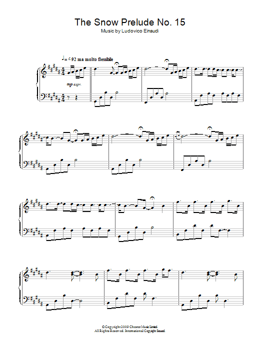Product gallery: Page 1 of 1 The Snow Prelude No. 15, Ludovico Einaudi