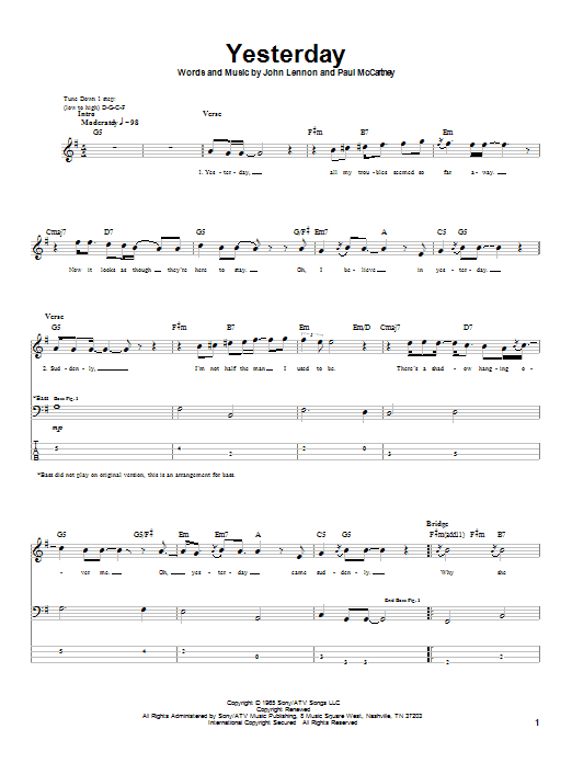 Product picture to:  Yesterday - The Beatles