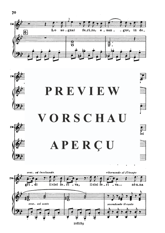 Product gallery: Page 6 of 11 Lo sognai ferito esangue, , Soprano and Piano