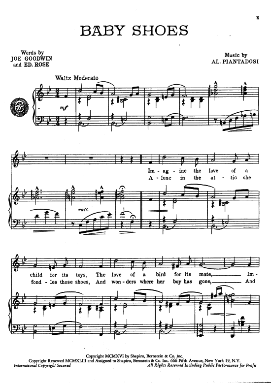 Produktbild zu: Baby Shoes  Joe Goodwin and Ed. Rose 