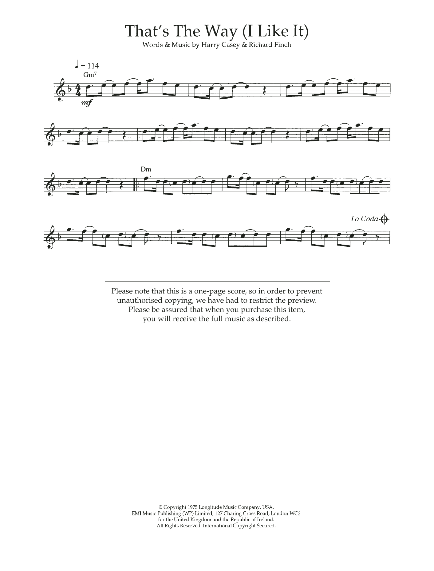 Product gallery: Page 1 of 1 That's The Way (I Like It), KC and The Sunshine Band