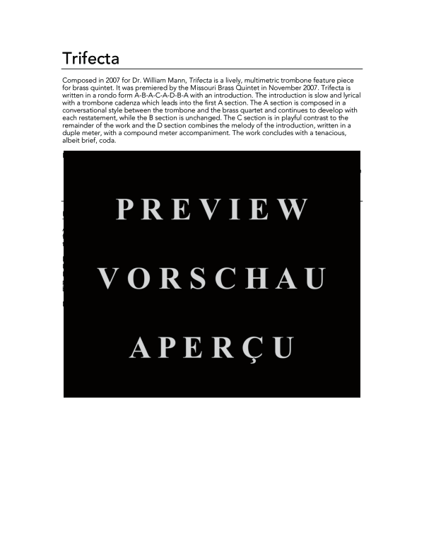 Produktgalerie: Seite 4 von 11 Trifecta, , (Blechbläser Quintett)