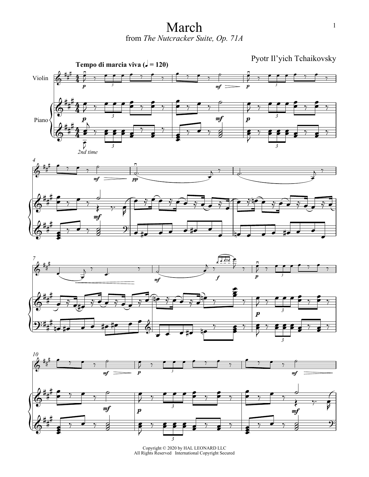 Product gallery: Page 1 of 1 March, Op. 71a (from The Nutcracker), Pyotr Il'yich Tchaikovsky