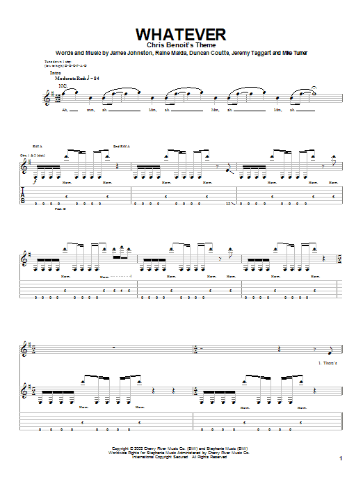 Produktgalerie: Seite 1 von 1 Whatever, Our Lady Peace, Gitarre