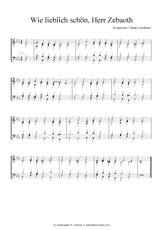 Product picture to: Wie lieblich schön, Herr Zebaoth Claude Goudimel