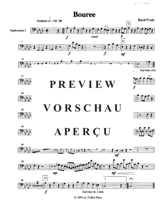 Product gallery: Page 15 of 19 Sarabande and Bouree , , (Tuba Quartett EETT)