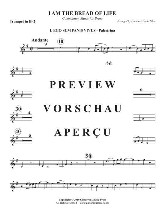 Produktgalerie: Seite 10 von 17 I Am the Bread of Life , , (Blechbläser Quintett)