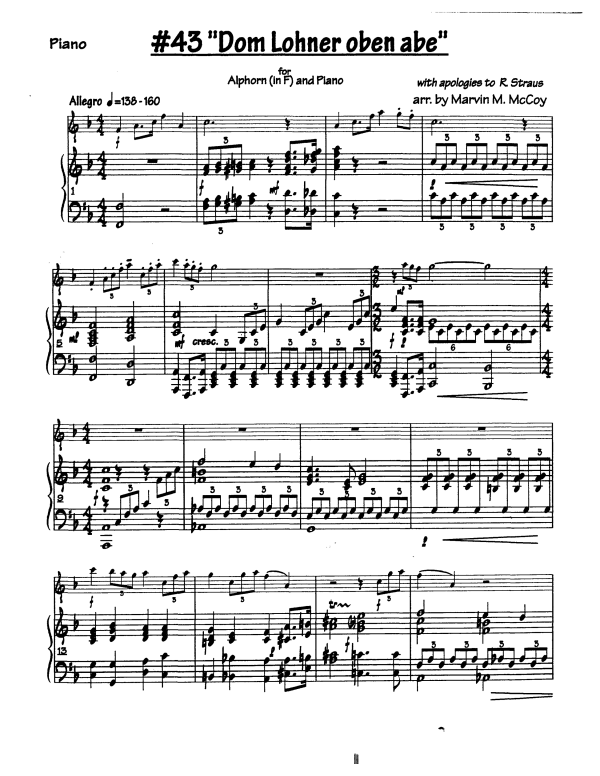 Produktgalerie: Seite 1 von 5 Dom Lohner Oben Abe, , Alphorn in F und Klavier