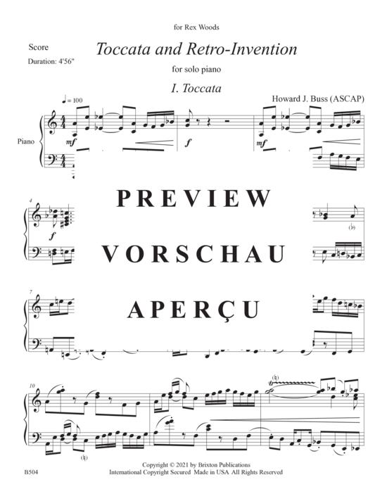 Product gallery: Page 4 of 20 Toccata and Retro-Invention , , Piano Solo
