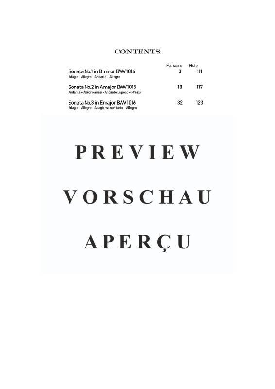 Produktgalerie: Seite 3 von 11 6 Flöten Sonaten BWV 1014-1019, , Flöte und Cembalo/Klavier