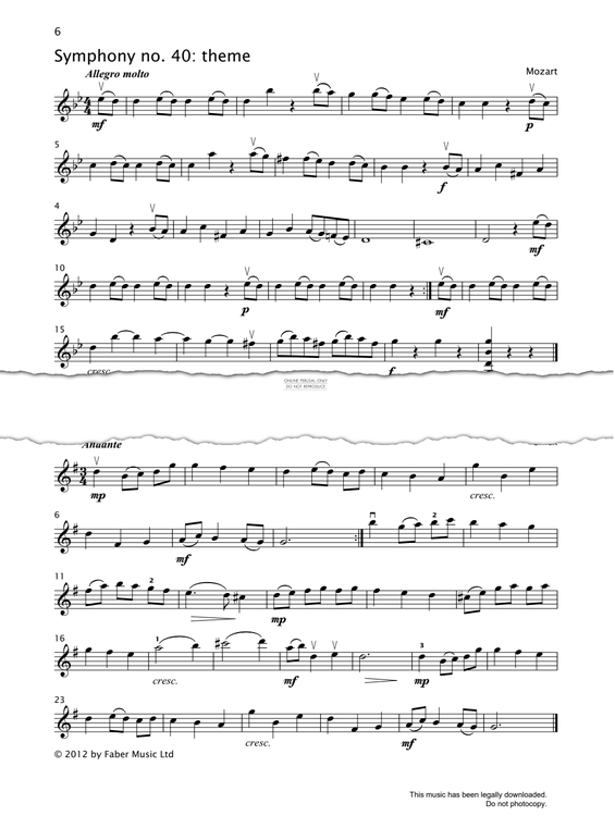 Produktgalerie: Seite 1 von 1 Minuet, Christoph Willibald Gluck, Violine