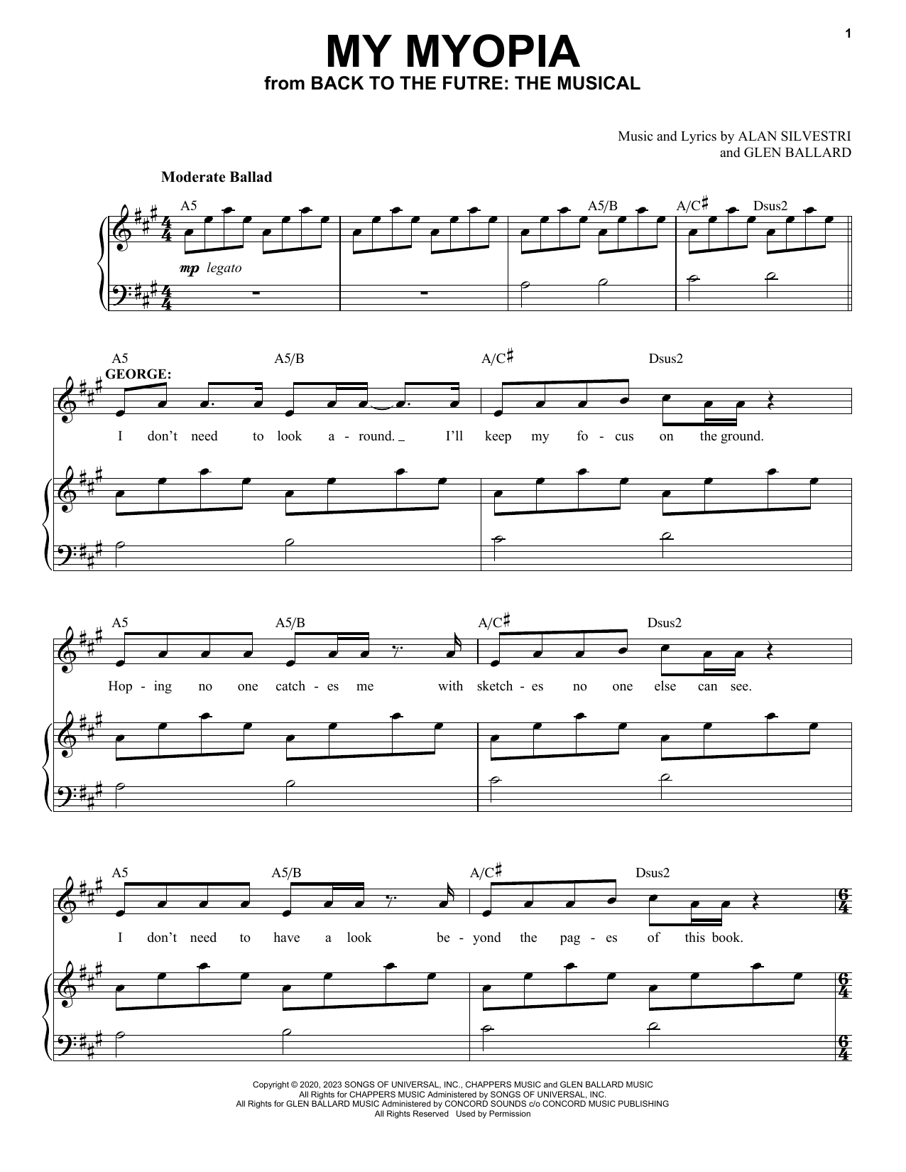 Produktbild zu: My Myopia (from Back To The Future: The Musical)