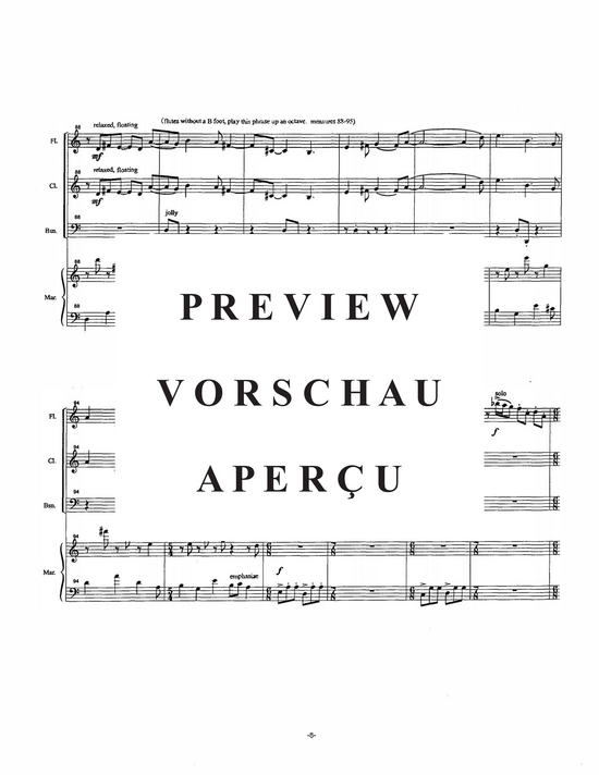 Product gallery: Page 11 of 21 Fantasy Quartet , , (flute, clarinet, bassoon and marimba)