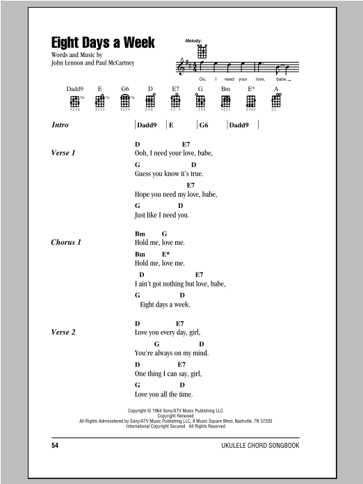 Product gallery: Page 1 of 1 Eight Days A Week, The Beatles