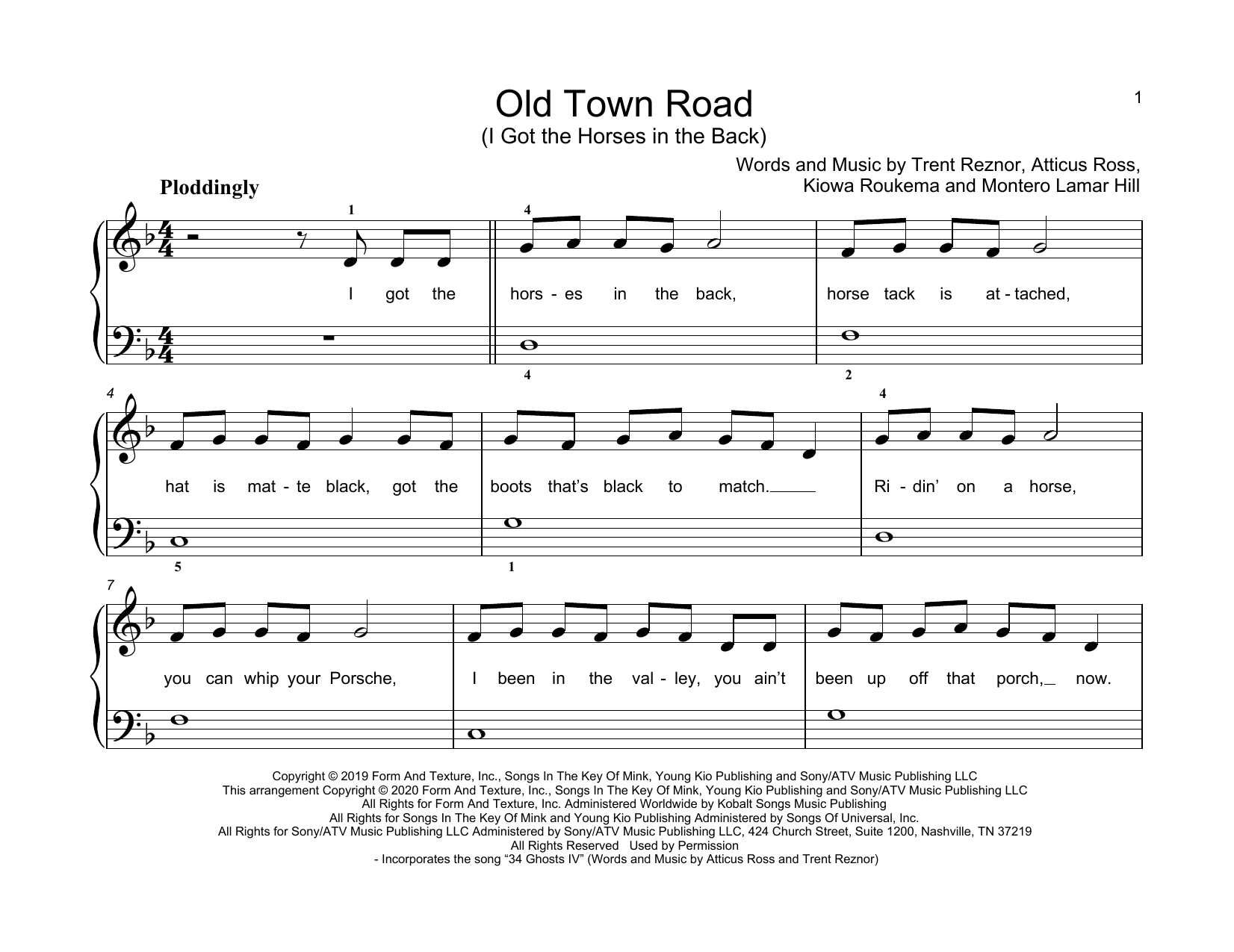 Product picture to: Old Town Road (I Got The Horses In The Back)