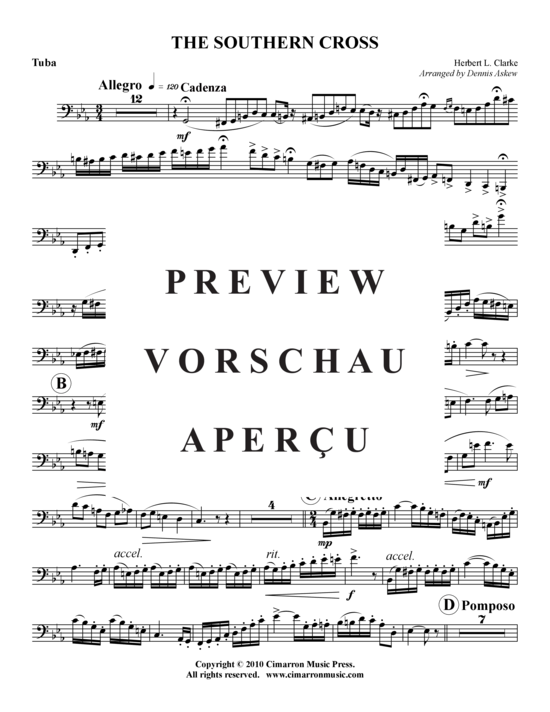 Product gallery: Page 10 of 11 Southern Cross , , (tuba + piano)