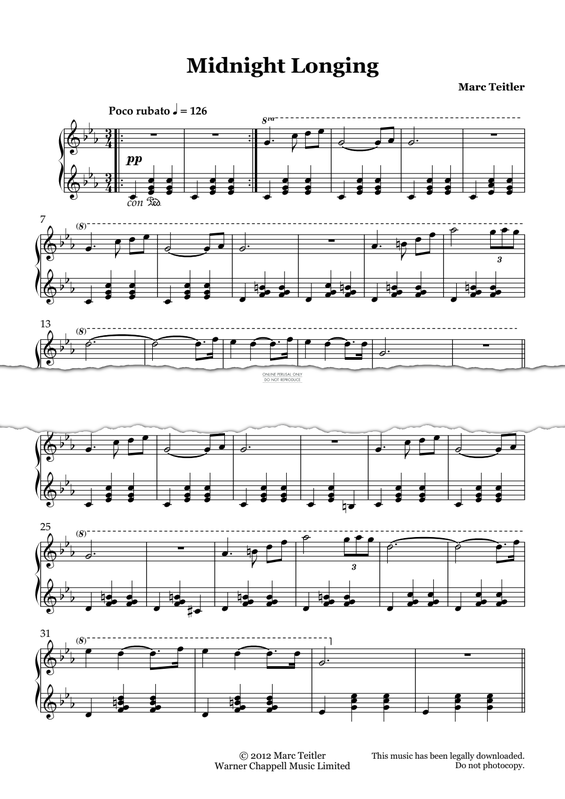 Produktgalerie: Seite 1 von 1 Midnight Longing, Marc Teitler, Klavier