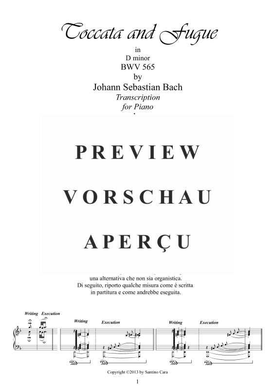 Produktgalerie: Seite 2 von 11 Toccata und Fuge d-Moll BWV 565, , Klavier Solo