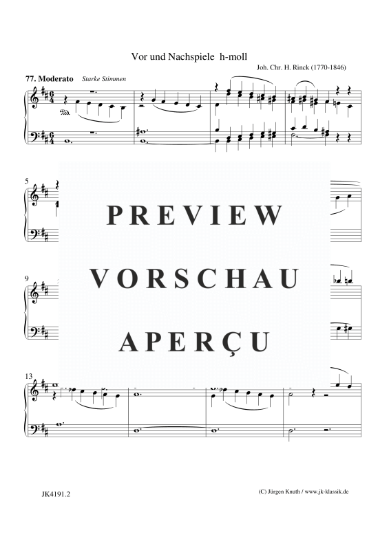 gallery: Vor und Nachspiele H-Moll 3 Stück, , Orgel Solo