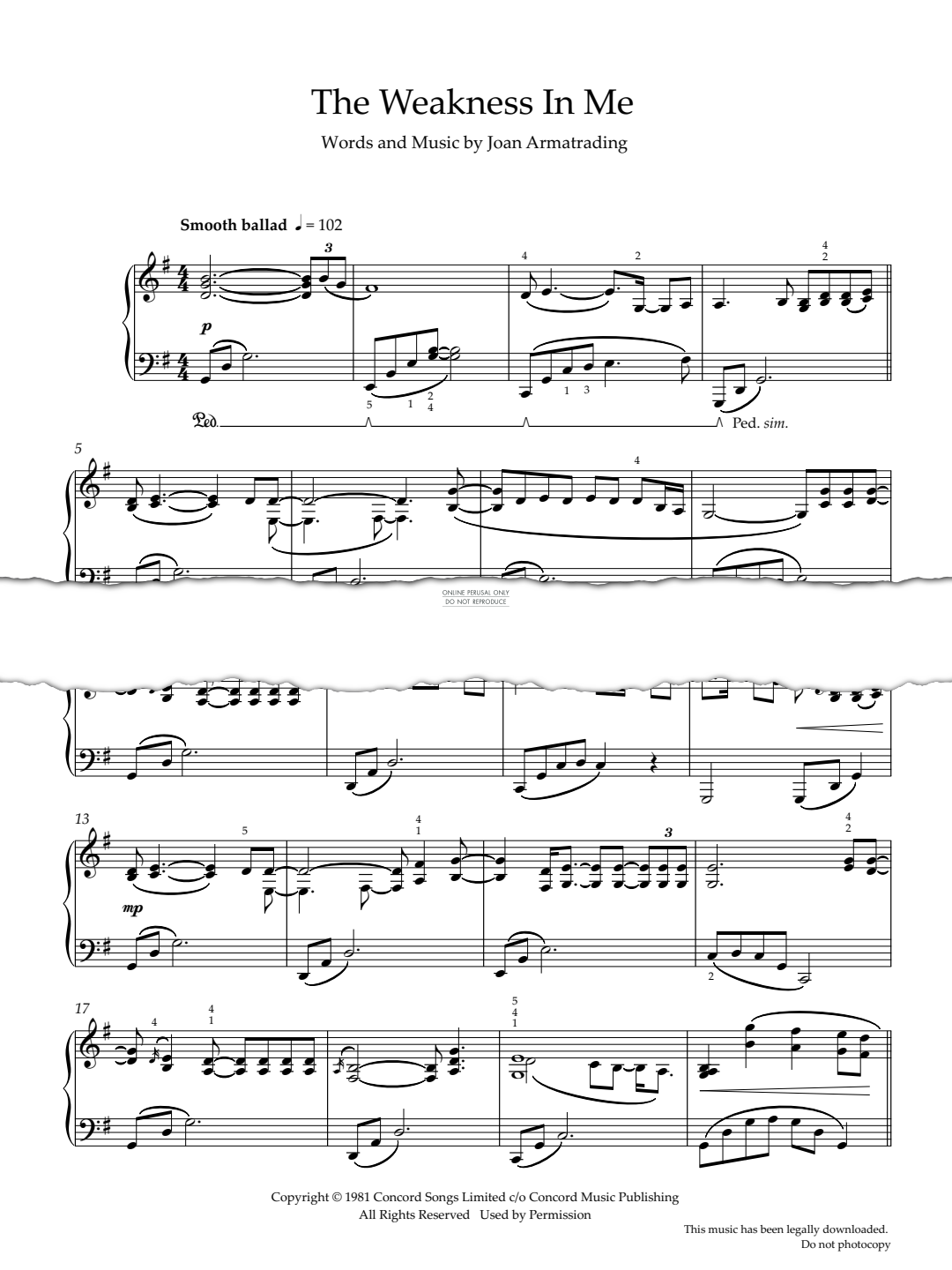 gallery: The Weakness In Me, Joan Armatrading, Klavier