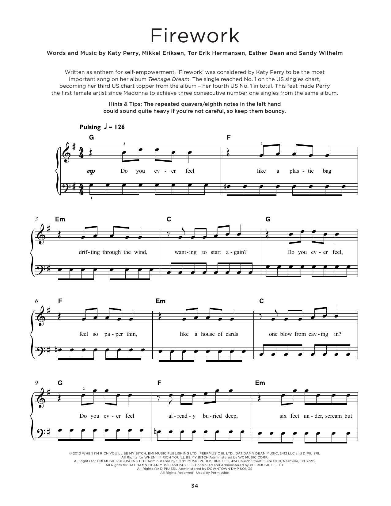 Produktbild zu:  Firework - Katy Perry