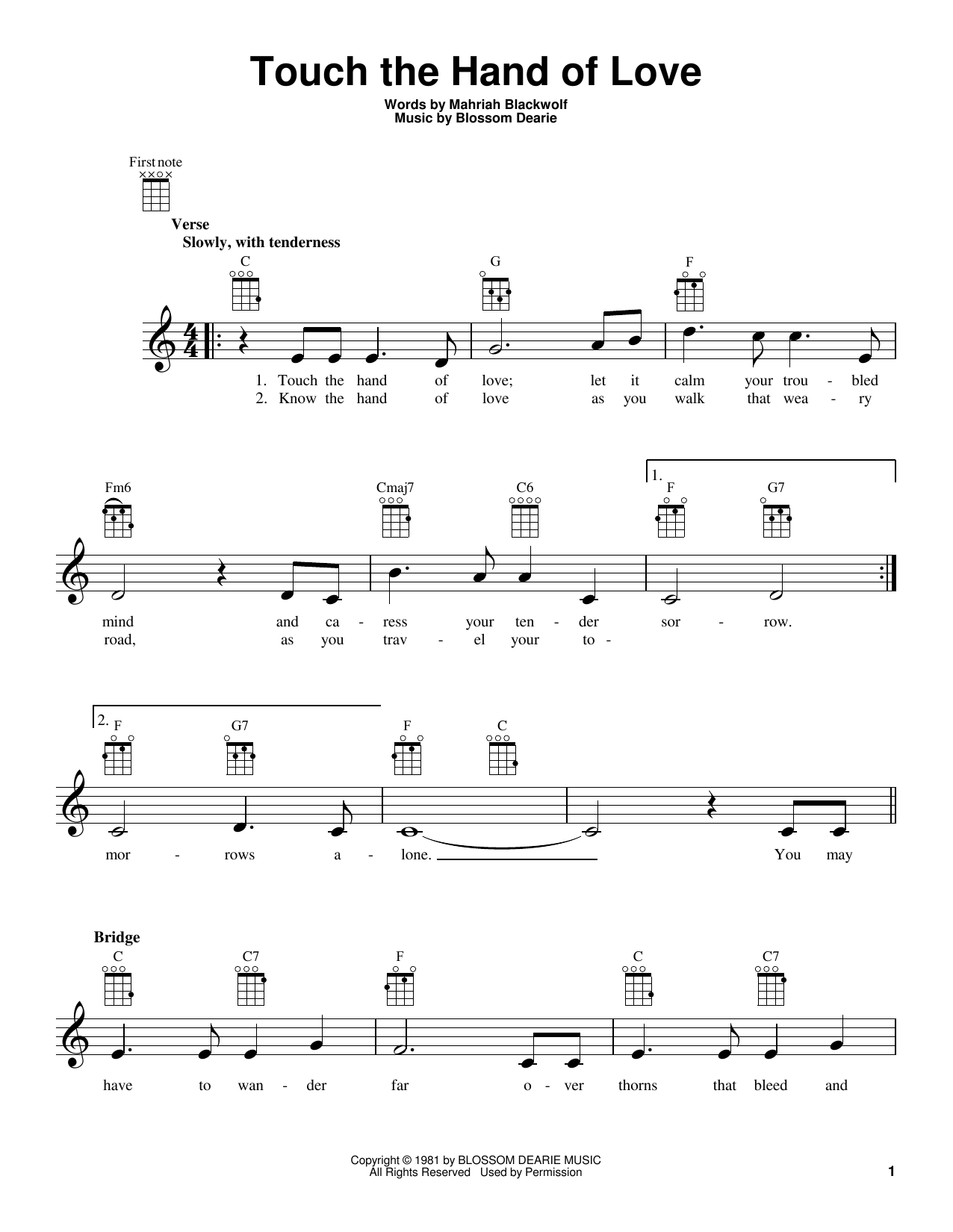 Product gallery: Page 1 of 1 Touch The Hand Of Love, Blossom Dearie