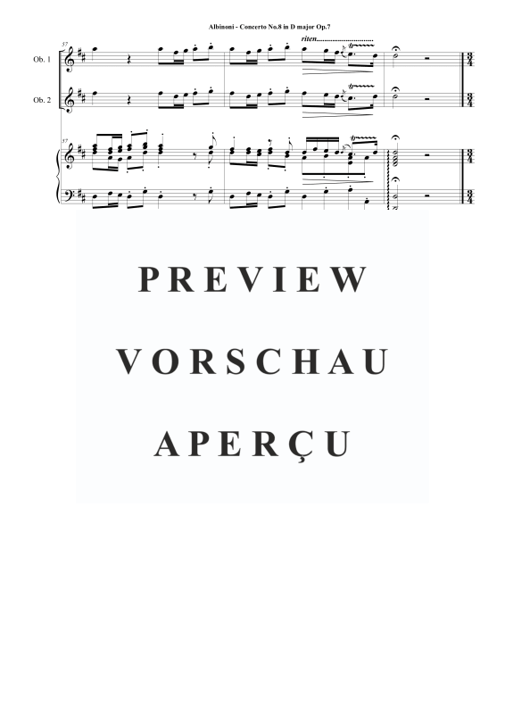 Product gallery: Page 8 of 11 Oboe Concerto No.8 in D-Dur Op.7, , 2 Oboes and Piano/Harpsichord