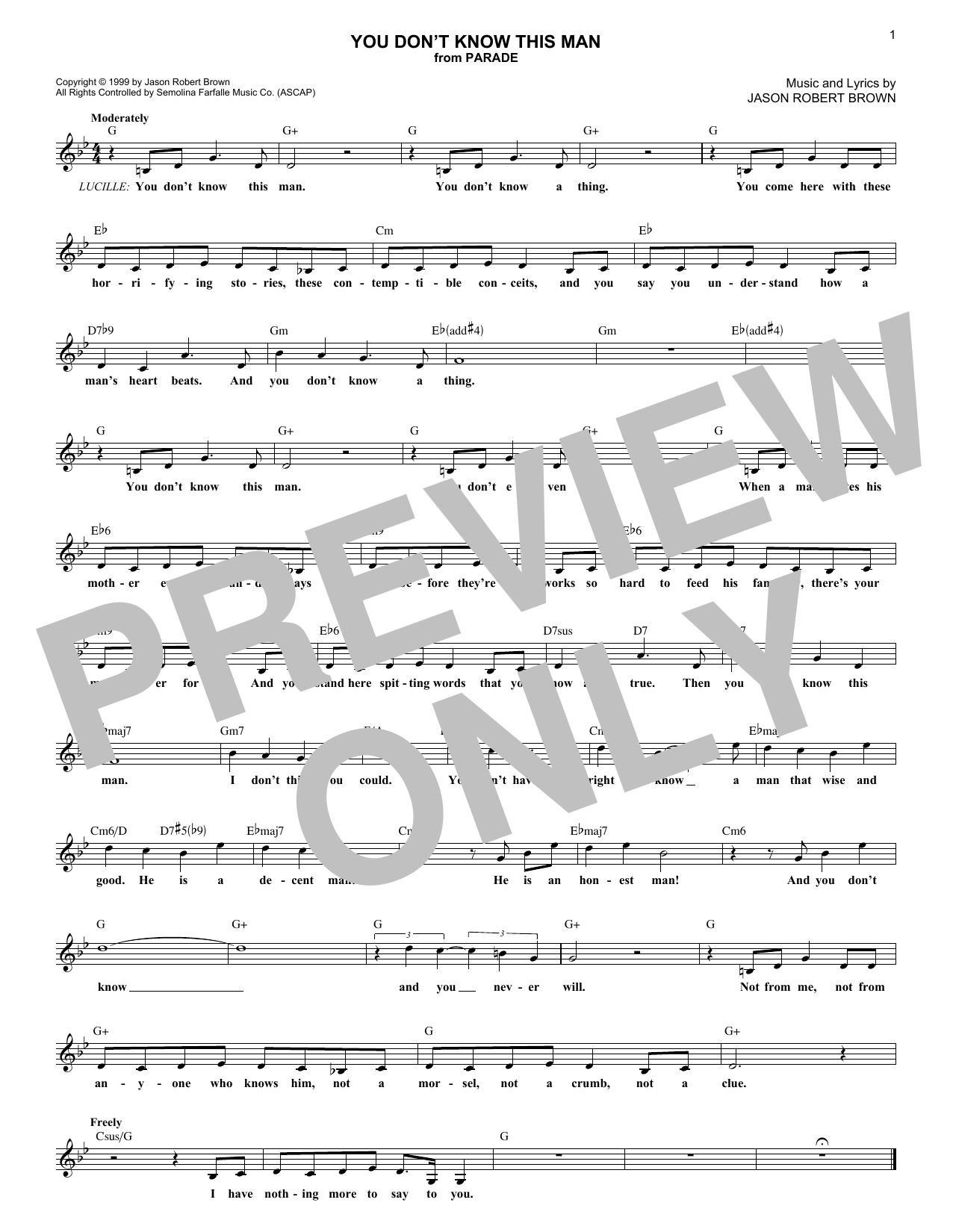 Produktbild zu: You Don't Know This Man (from Parade)