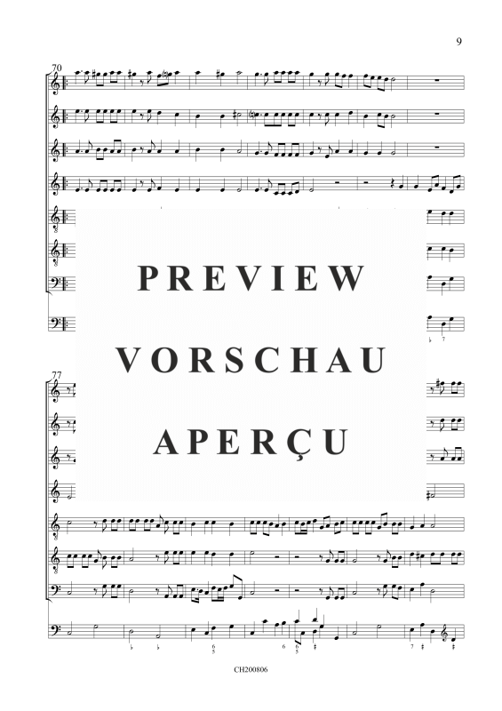 gallery: Sonata à 7 (Partitur und Stimmen), , Gemischtes Ensemble 7 Blockflöten und BC