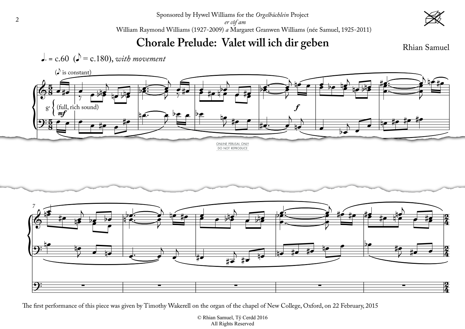 Product gallery: Page 1 of 1 Valet Will Ich Dir Geben, Rhian Samuel