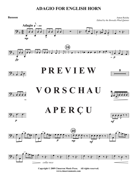 Produktgalerie: Seite 9 von 18 Adagio for English Horn  , , (Holzbläser-Quintett)