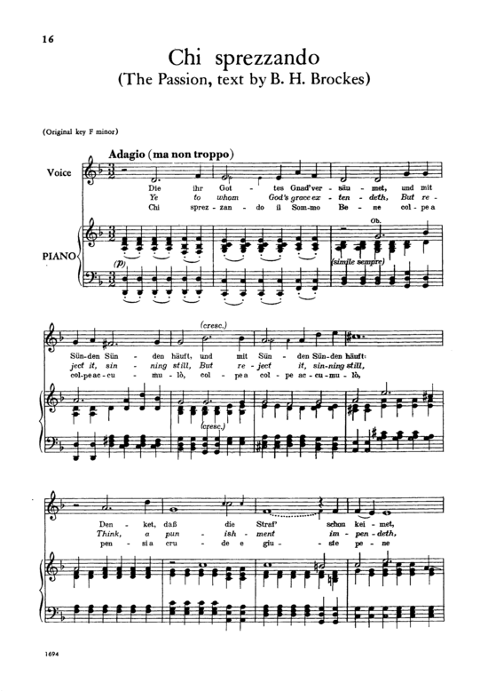 Product picture to: Chi sprezzandoGeorg Friedrich Händel