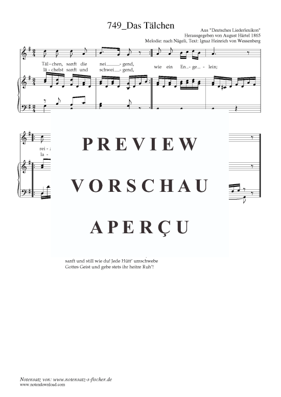 Product picture to: Das Tälchen H.G. Nägeli, Text: Ignaz Heinrich von Wessenberg