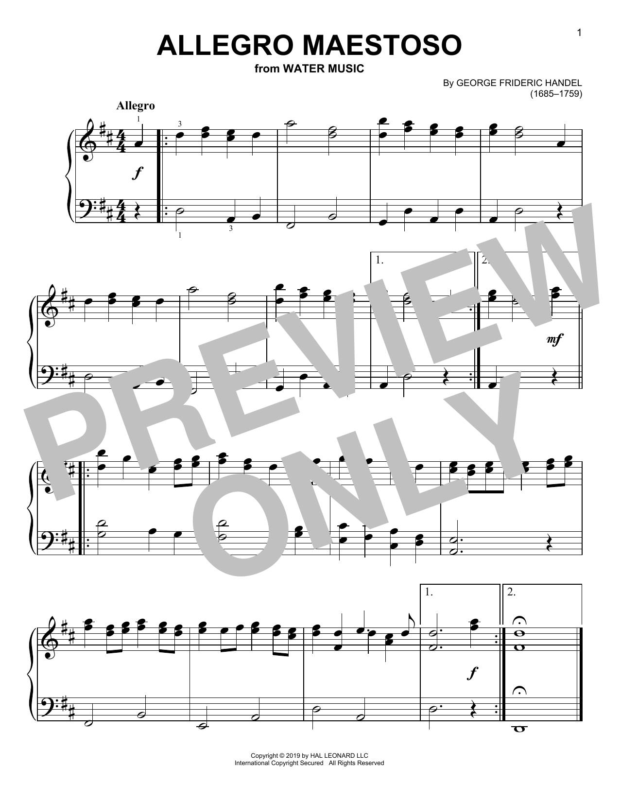 Produktbild zu: Allegro Maestoso