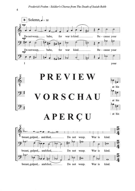 Product gallery: Page 5 of 7 Soldier´s Chorus from The Death of Isaiah Robb , , (male choir TBB)