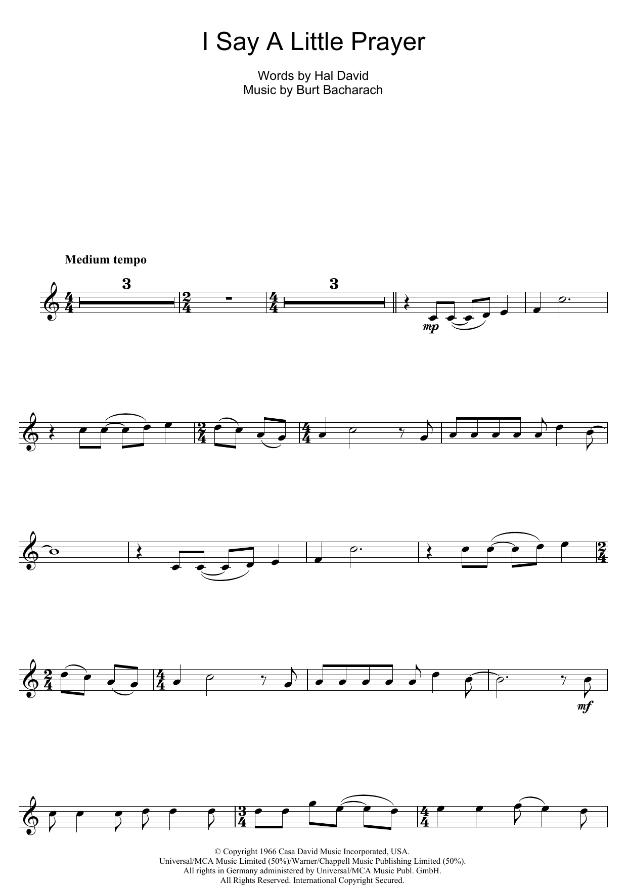 Produktgalerie: Seite 1 von 1 I Say A Little Prayer, Aretha Franklin, Trompete