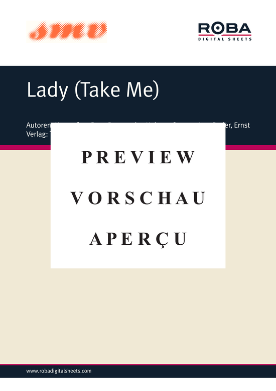Product gallery: Page 2 of 3 Lady (Take Me) , Torriani, Vico, (piano and vocals)