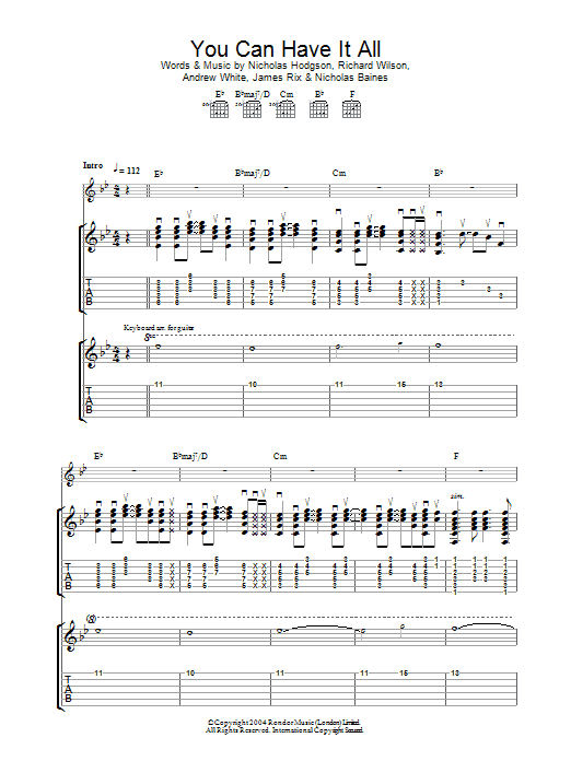 Produktgalerie: Seite 1 von 1 You Can Have It All, Kaiser Chiefs, Gitarre
