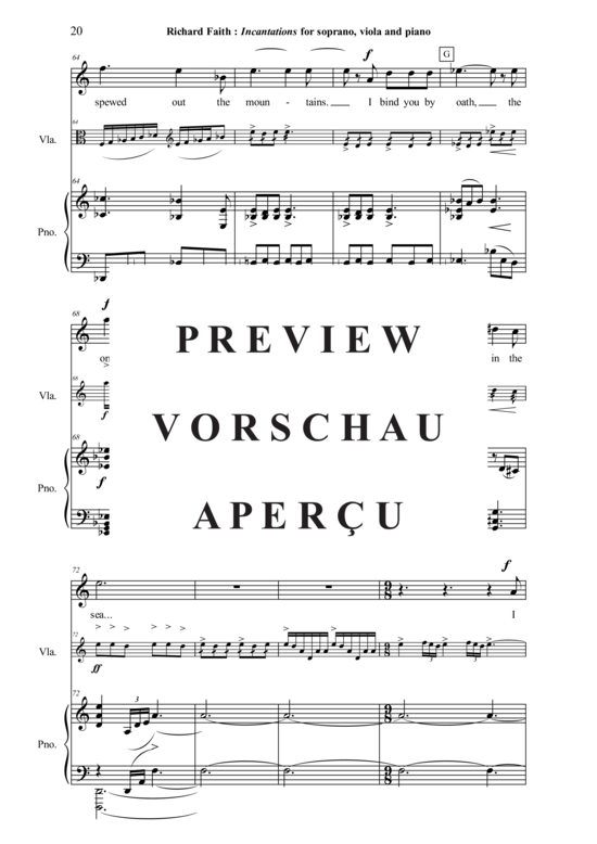 Product gallery: Page 21 of 21 Incantations , , (soprano, viola + piano)