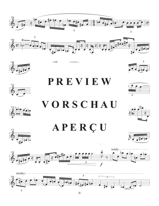 Product gallery: Page 9 of 10 Three Euphonics for Solo Bass Clarinet , , (Bass clarinet solo)