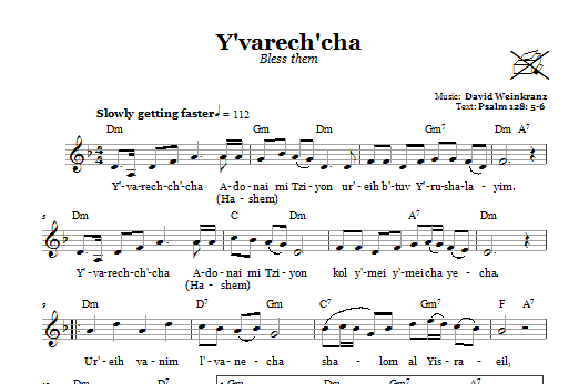 Product gallery: Page 1 of 1 Y'varech'cha (Bless Them), David Weinkranz