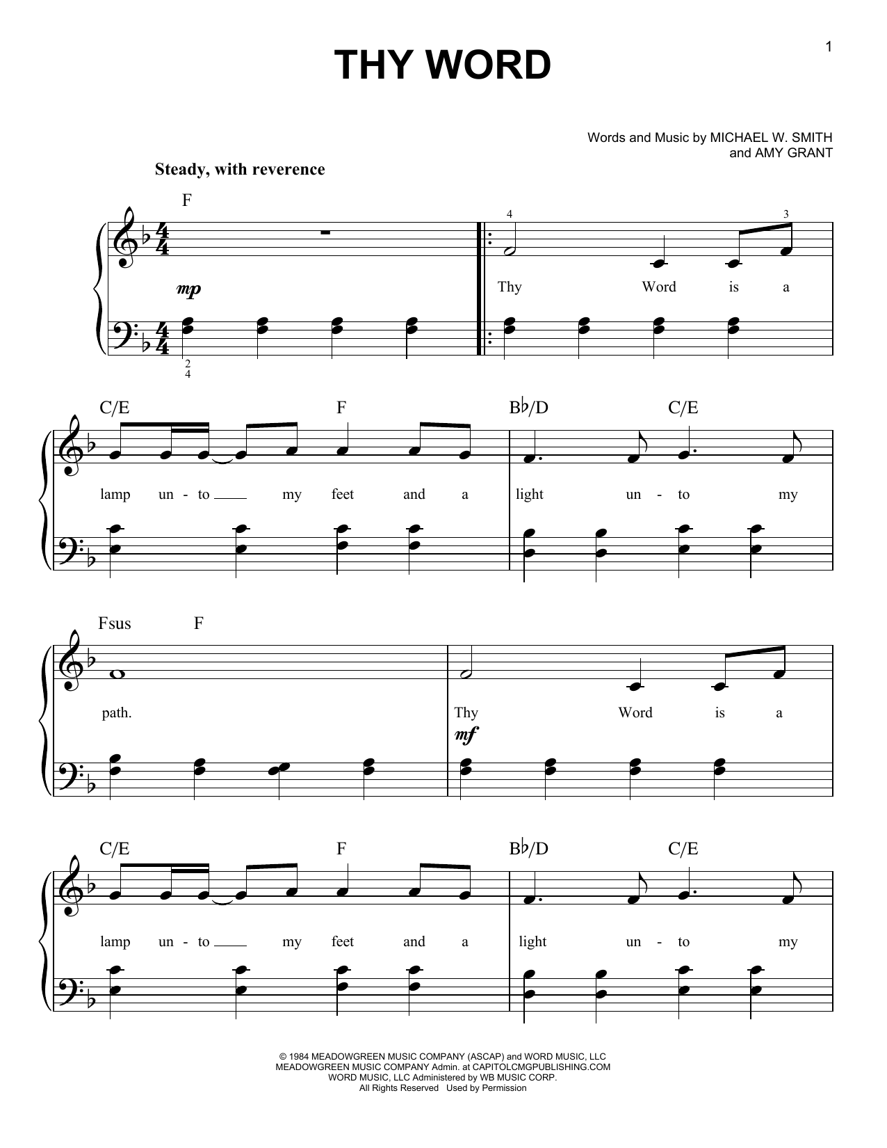 Product picture to: Thy Word (arr. Phillip Keveren)
