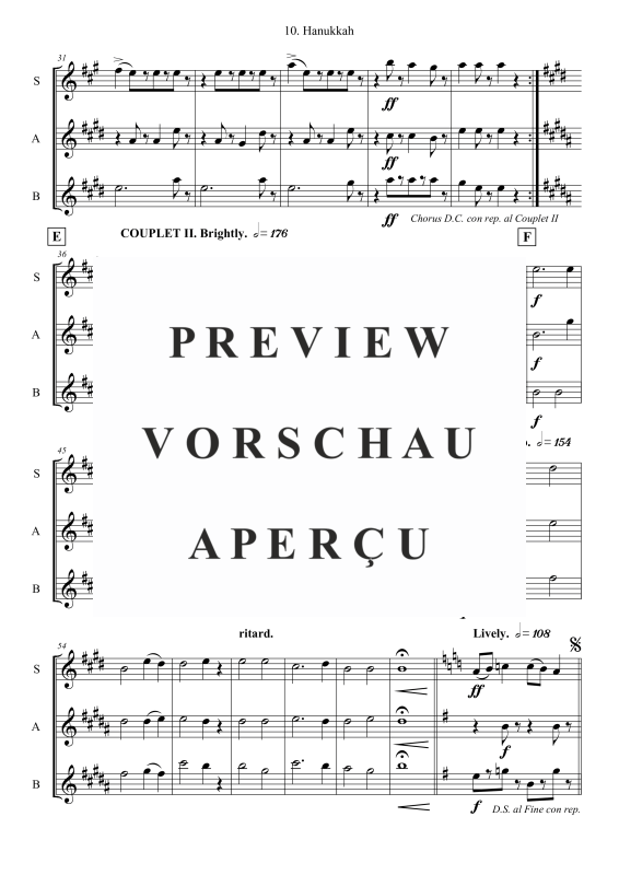 gallery: Hanukkah, , Saxophon Trio SA(T)B