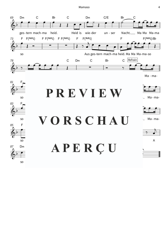 gallery: Mamaso, DeSchoWieda, (Leadsheet)