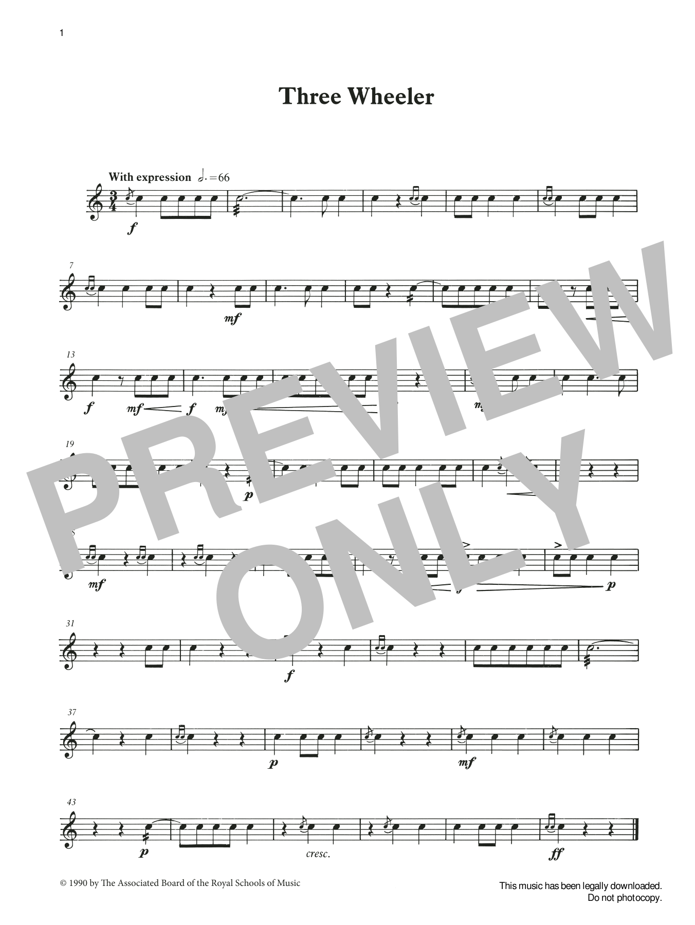 Produktgalerie: Seite 1 von 1 Three Wheeler from Graded Music for Snare Drum, Book II, Ian Wright and Kevin Hathaway, Percussion