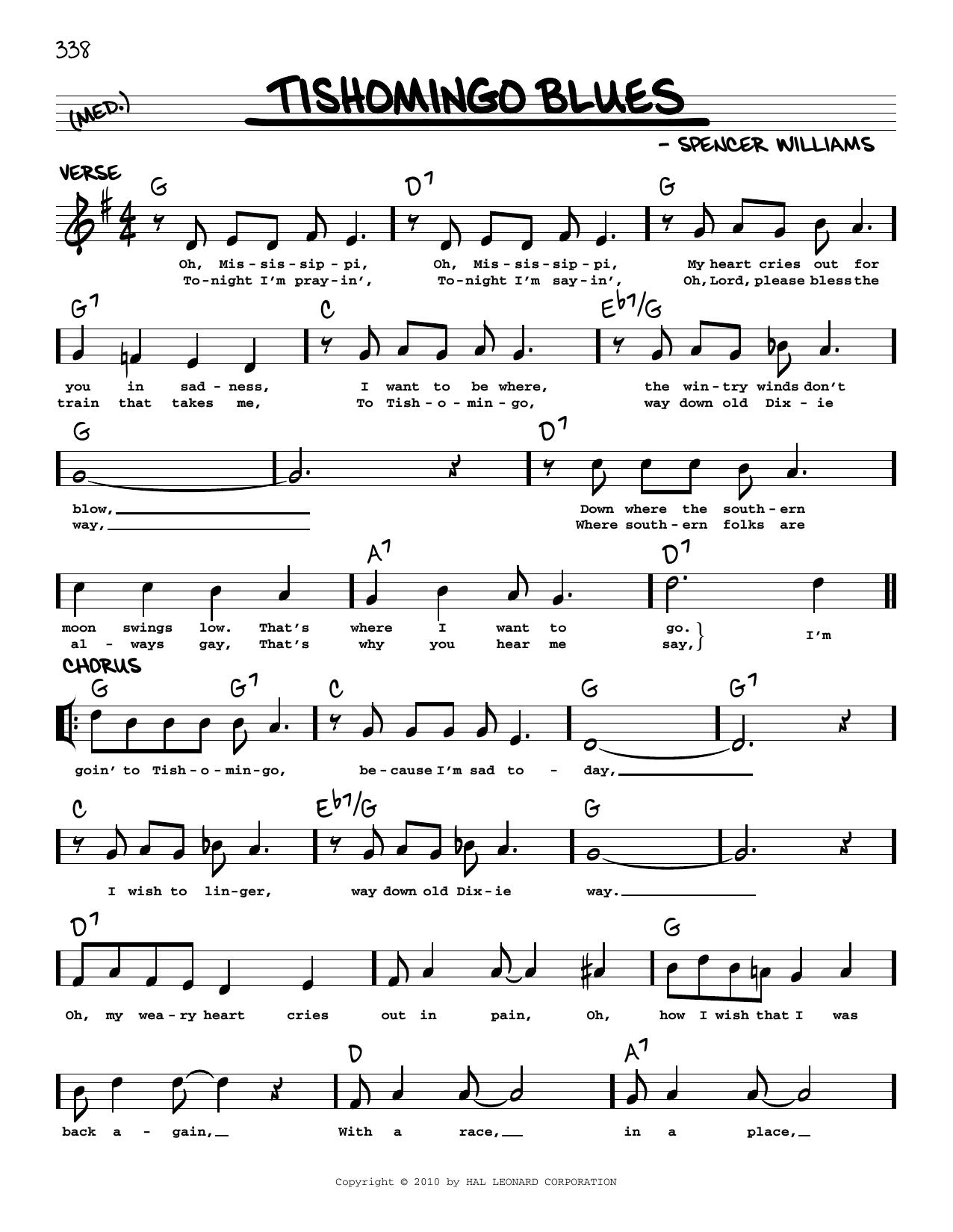 Produktbild zu: Tishomingo Blues (arr. Robert Rawlins)