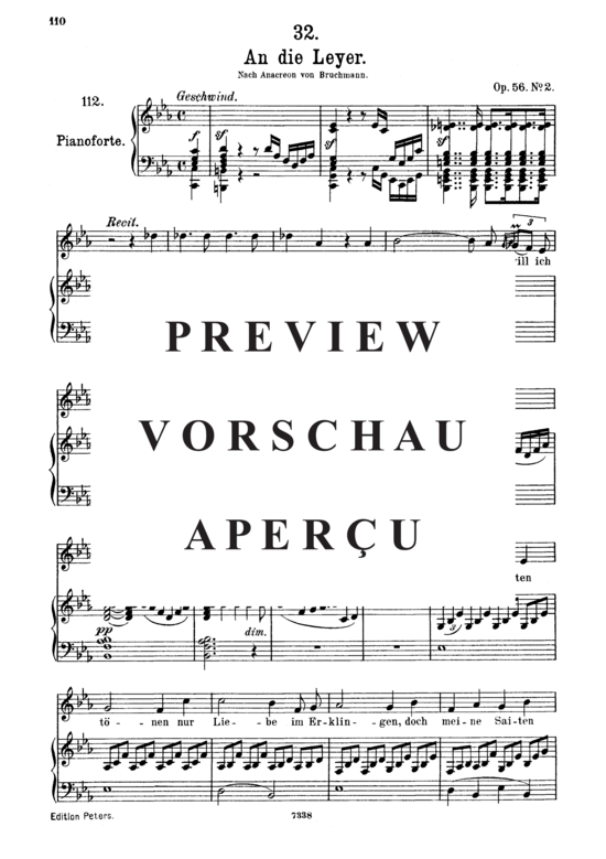 Product gallery: Page 2 of 5 An die Leier D.737, , Medium Voice and Piano